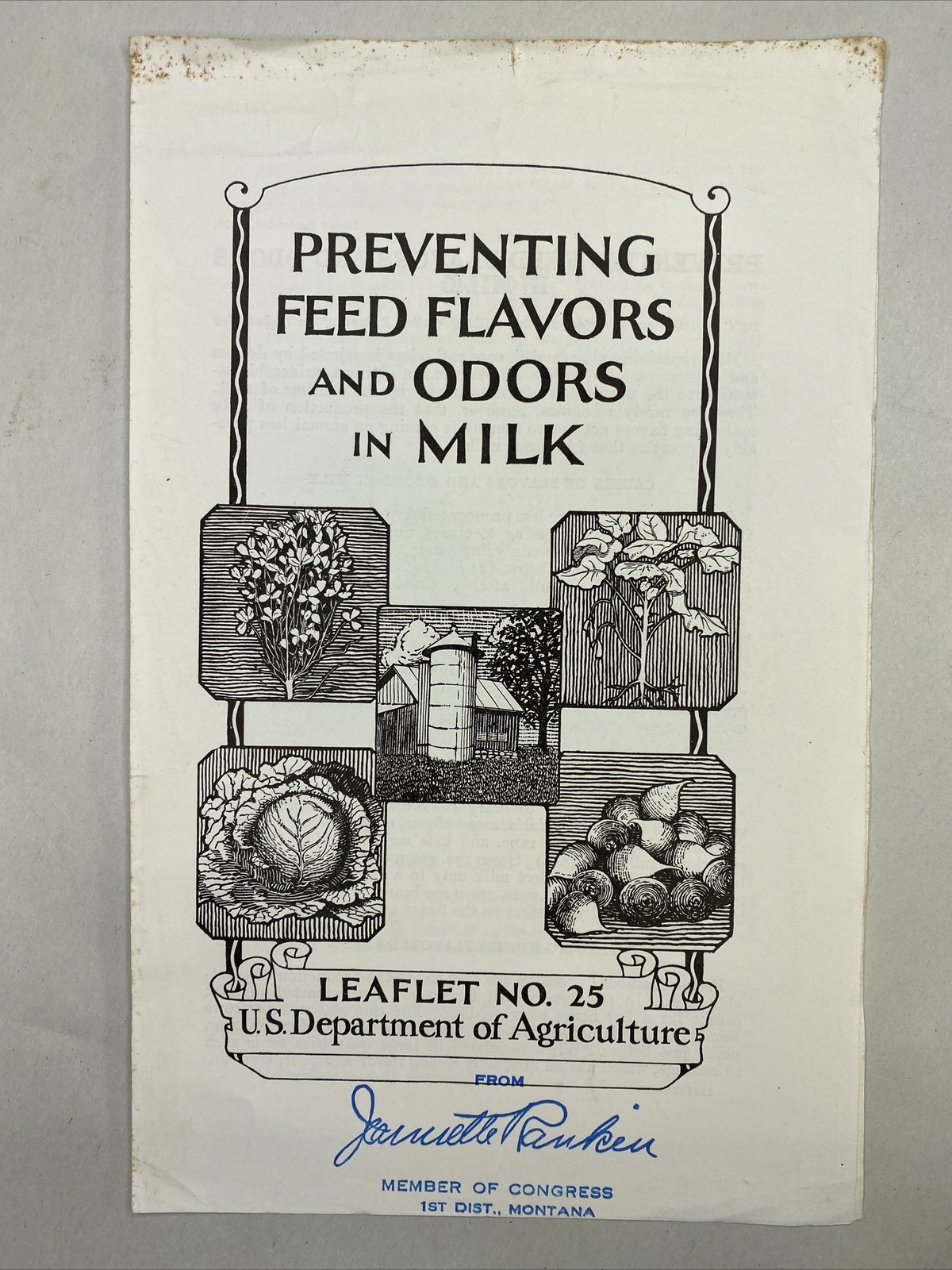 1935 USDA Farmers’ Bulletin No. 25 Preventing feed flavors in odors in milk