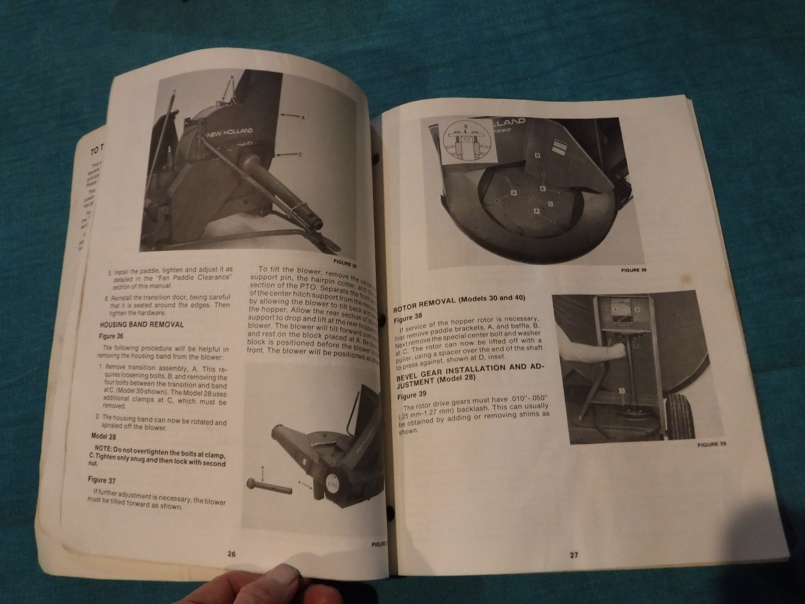 Whirl-A-Feed Blower Operator’s Manual 28 30 40 Sperry New Holland BOOKLET