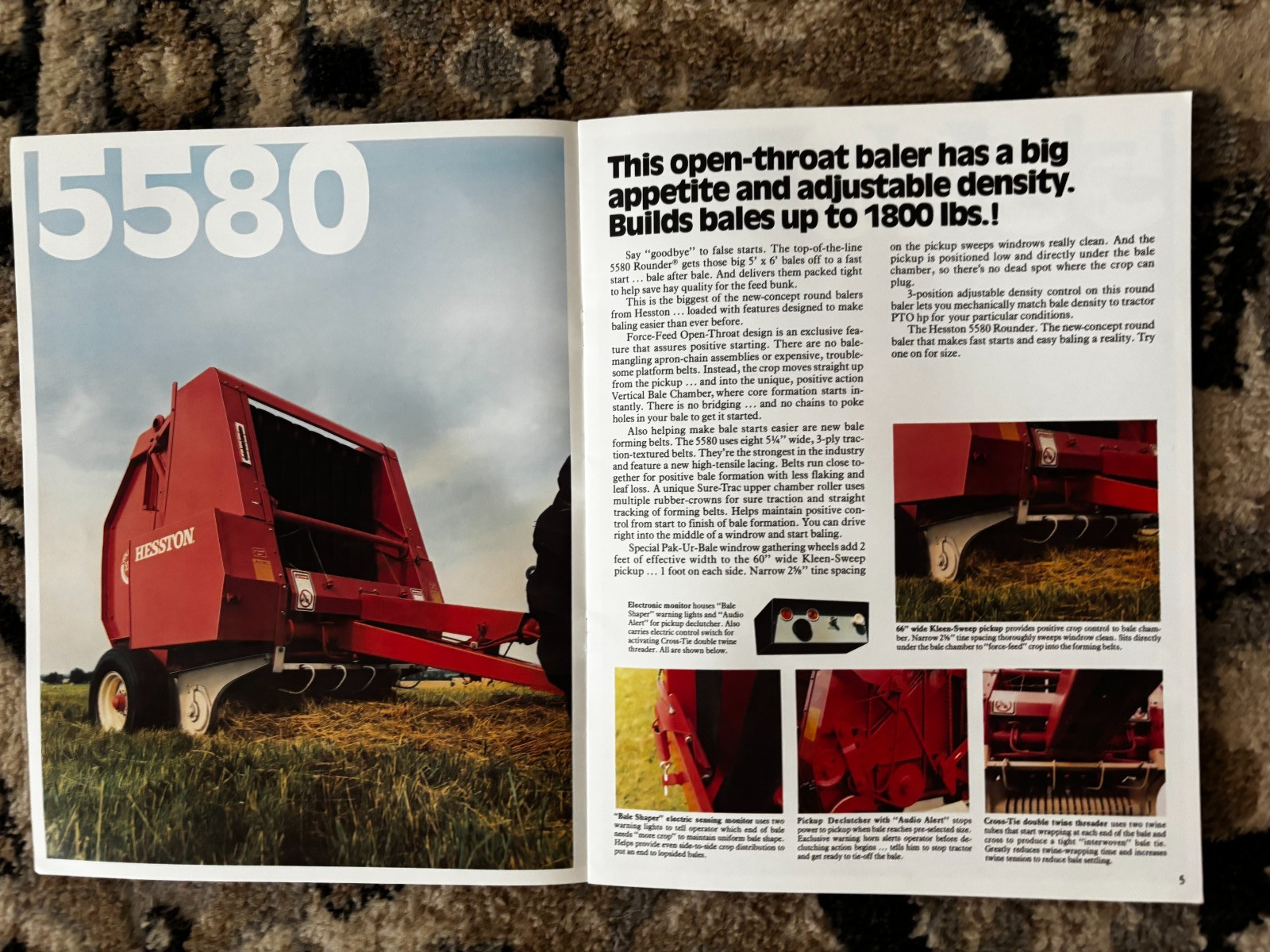 Hesston 5580 5540 5500 Round Baler For 1979 Brochure DCPA26
