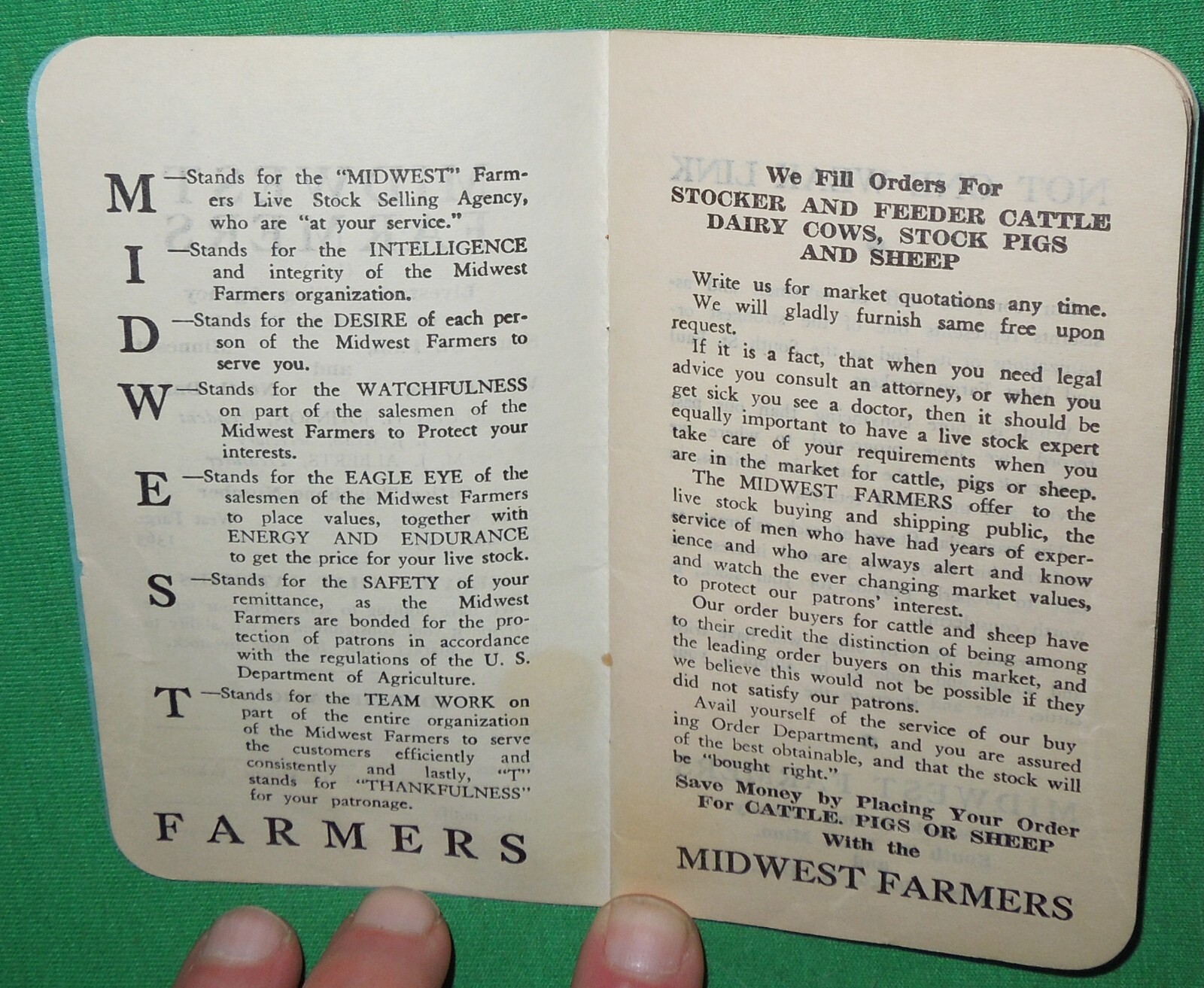 Antique Farm & Livestock Themed Advertising Calendar Memo Booklets x3, 1917-1948