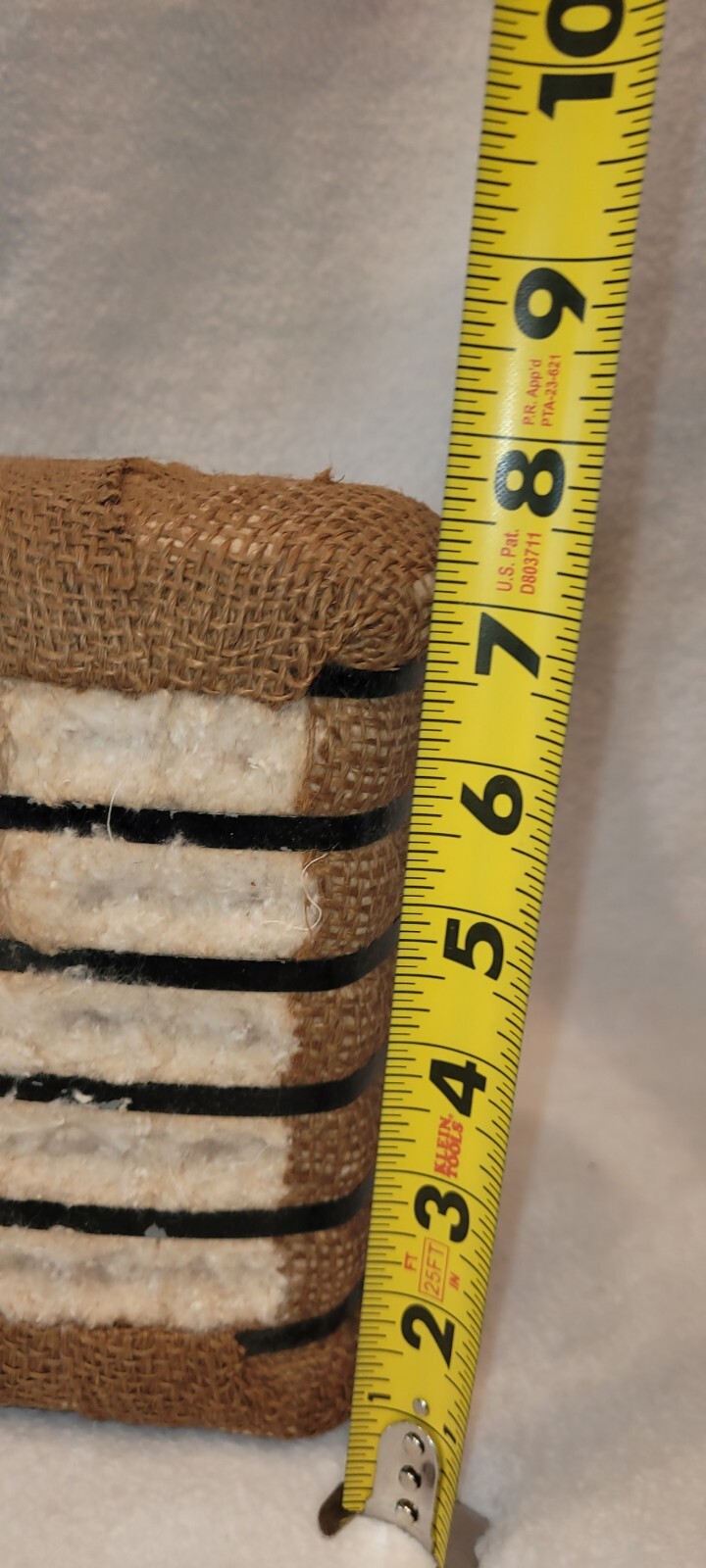 Vintage Souvenir Cotton Bale Wrapped W/ Burlap Farmhouse Decor 7.5″T