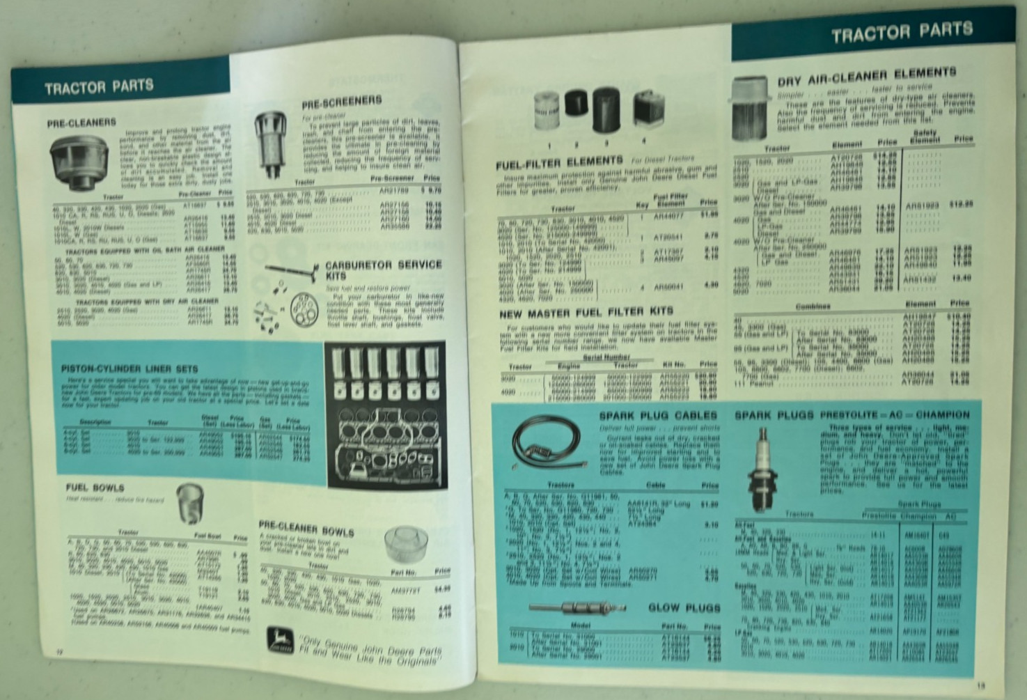 John Deere Parts Catalog For 1972 Brochure DCPA26