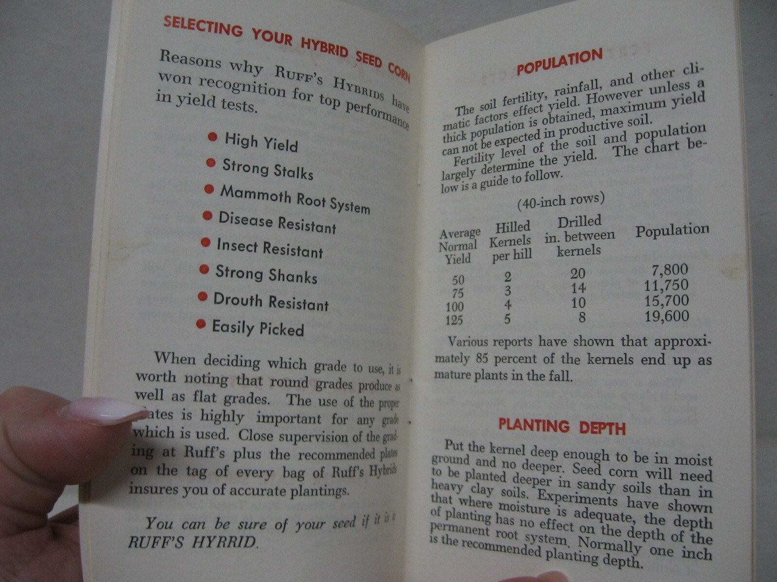 Vintage Ruff’s Hybrids Farm Seeds Note Book Amanda OH