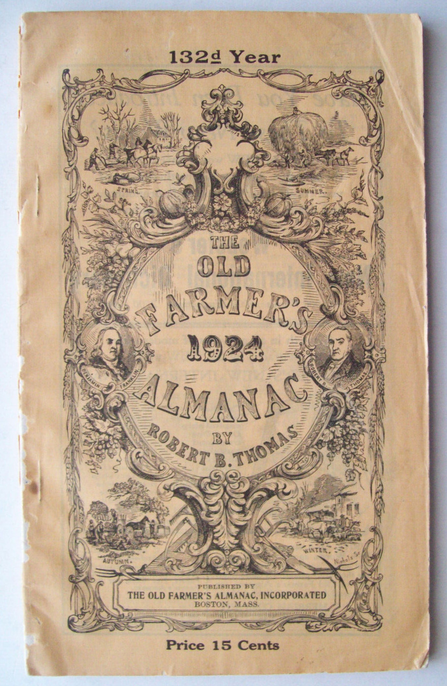 4 Old Farmer’s Almanacs 1918, ’24, ’29, ’37