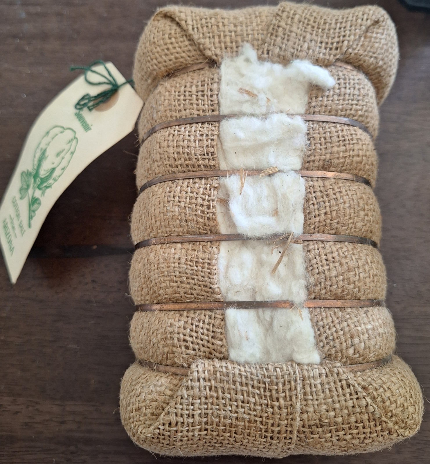 ARIZONA COTTON BALE SOUVENIR-VINTAGE 7″ HIGH WIRE BANDED PIMA COTTON-ADORABLE PC