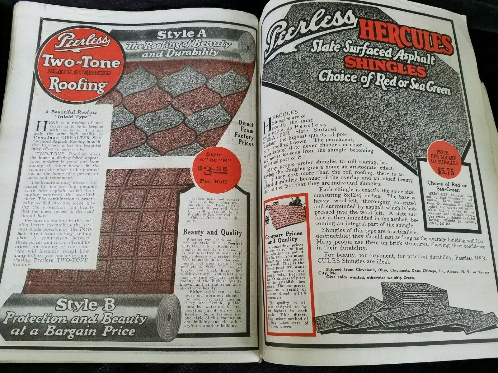 1922 Catalog PEERLESS Wire & Fence Co Cleveland OH Posts Roofing Paint Factories