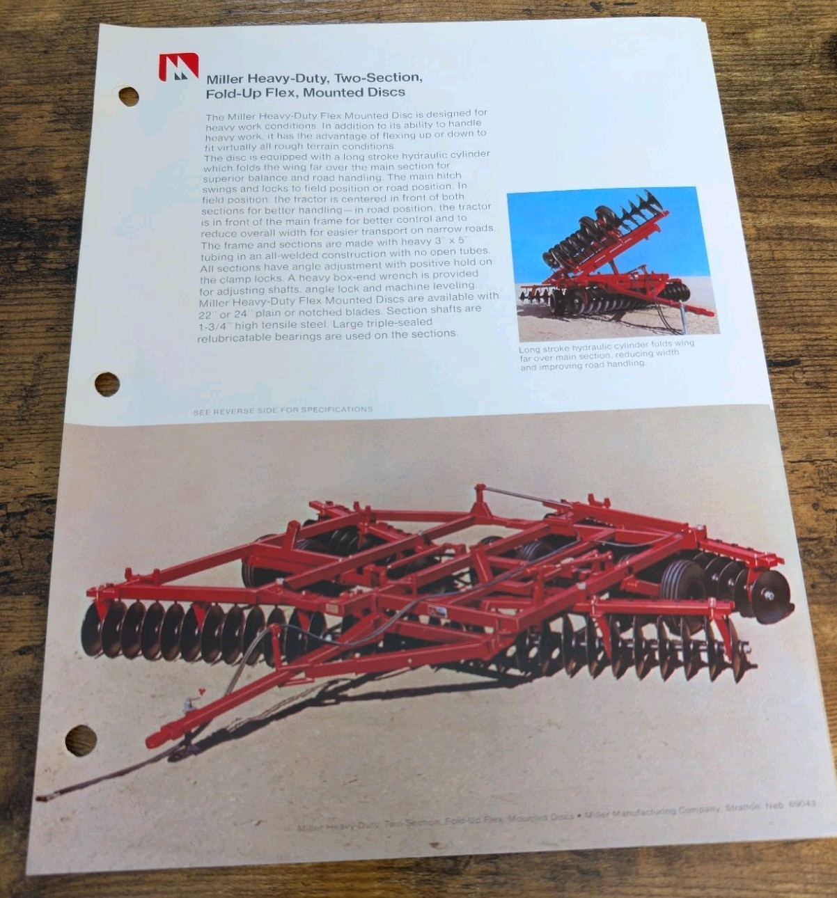 Miller Heavy-Duty Rigid Offset Disc Series II And Mounted Discs Brochures