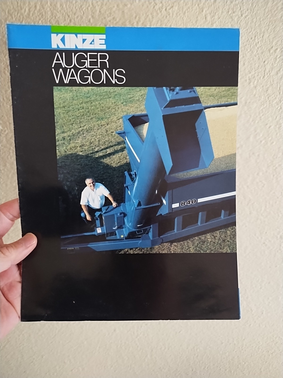 1987 Kinze Auger Wagon 440 840 1240 Brochure Williamsburg IA 640 Fold Out Poster
