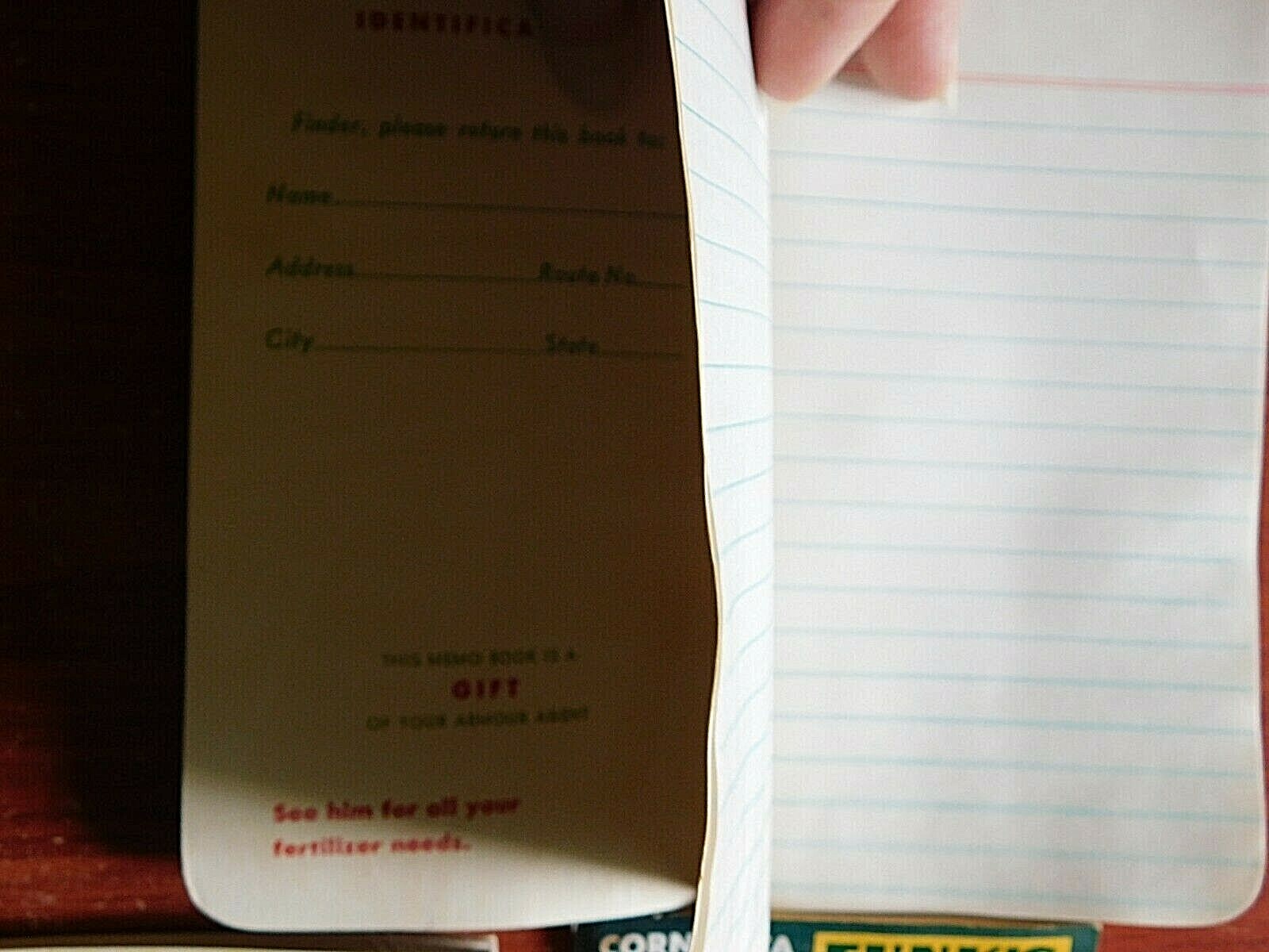 4) Notebooks: Funk’s G, McCurdy Hybrids, Olin Agri, Armour Fert – advertising