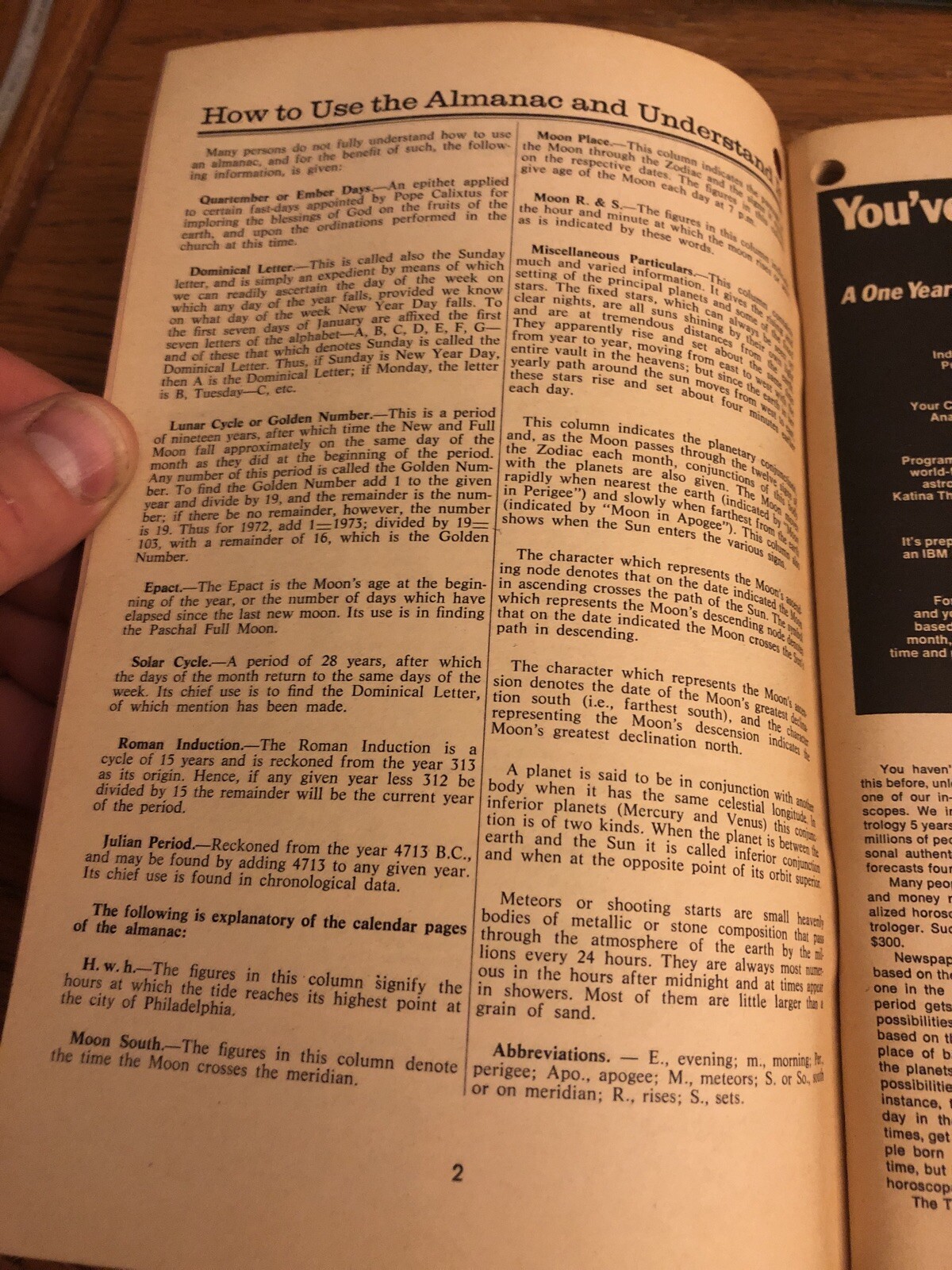 Baer’s Agricultural Almanac 1973 Lancaster Lestz