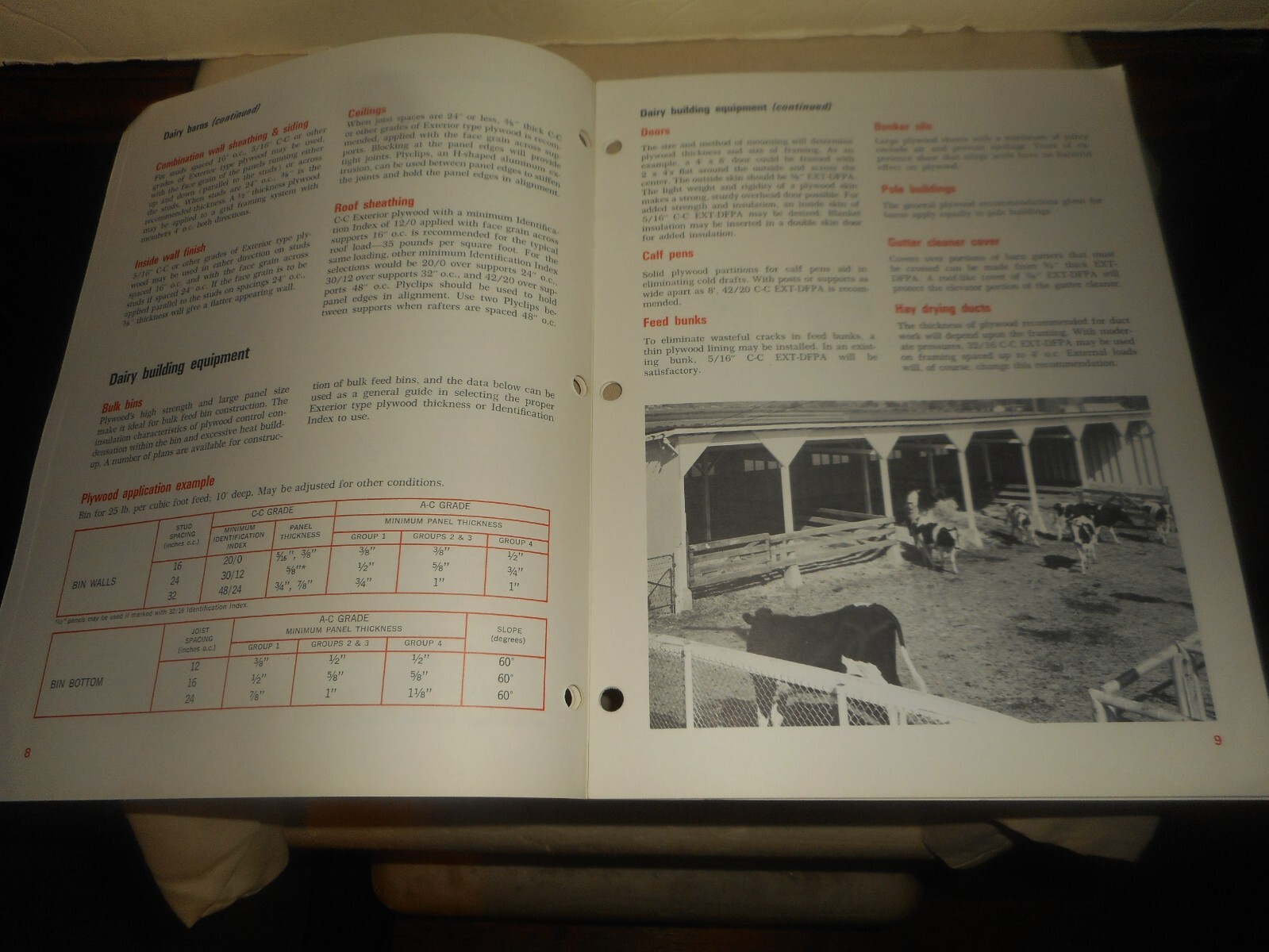 Exterior Plywood in Farm Construction Handbook 1971 Swine Housing Poultry Dairy