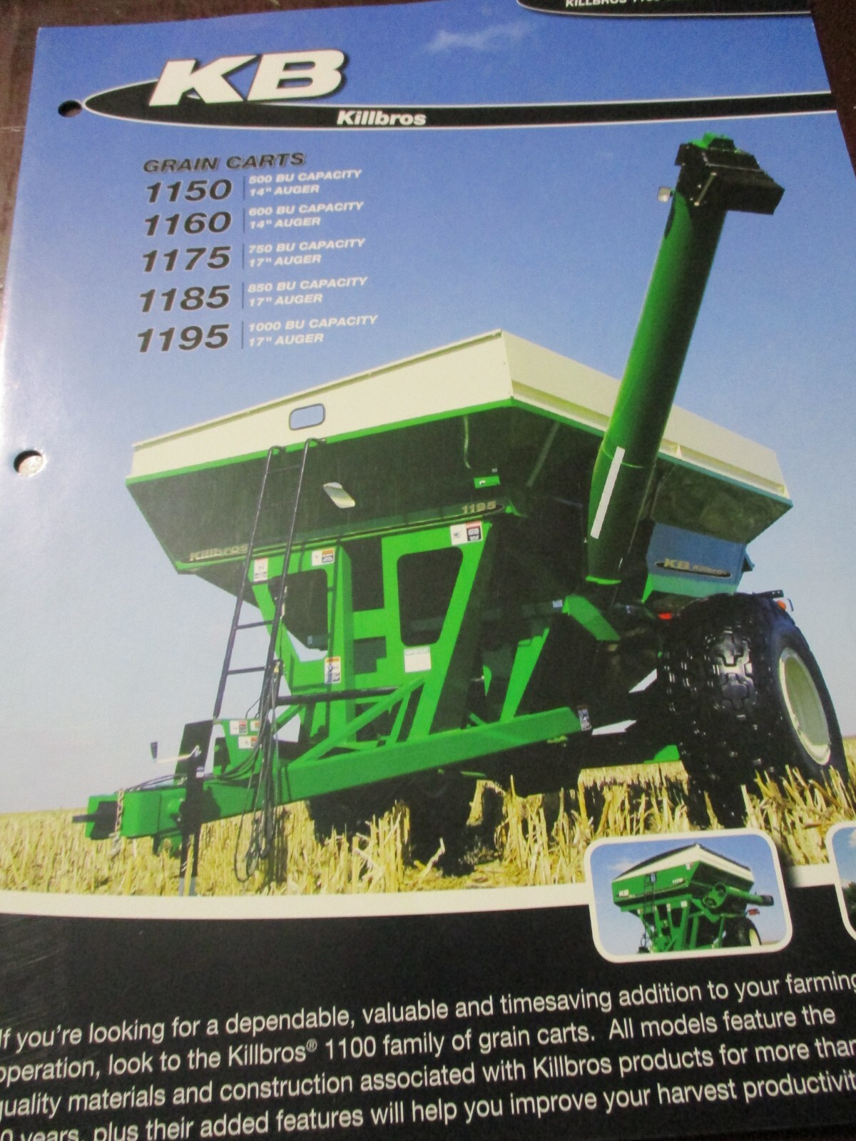 Killbros Grain Carts Sales Brochures, 4 items