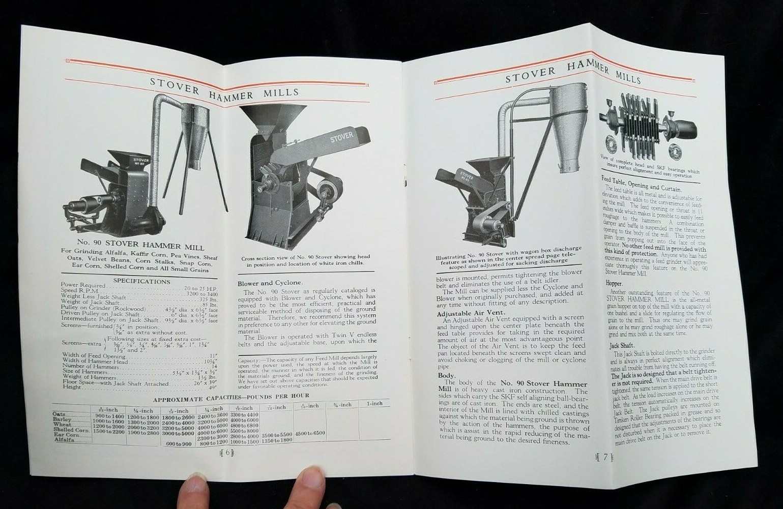 1930 Brochure Stover Hammer Mills Stover Mfg & Engine Co Freeport IL Grain Mill