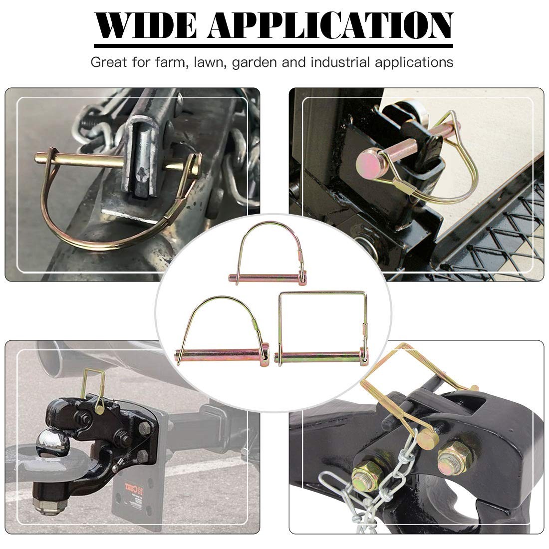 20Pcs Heavy Duty PTO Pin Assortment Kit for Farm Trailers Wagons Lawn Garden