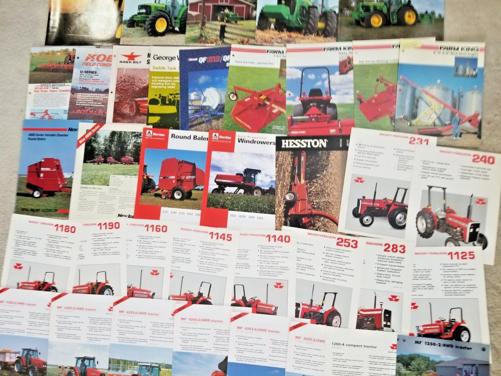 10 Pounds Of Tractor and Implement Brochures/Spec Sheets – 150+ 1980’s and Up