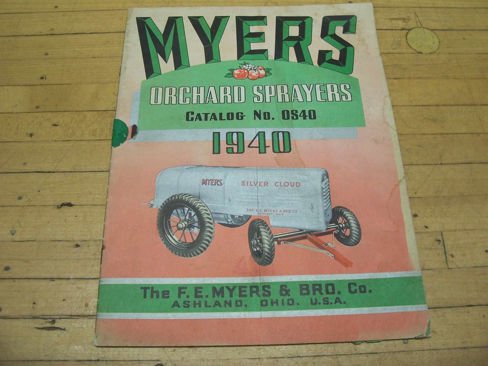 Vintage 1940 FE Myers Orchard Sprayer Sales Brochure Booklet Catalog Ashland OH
