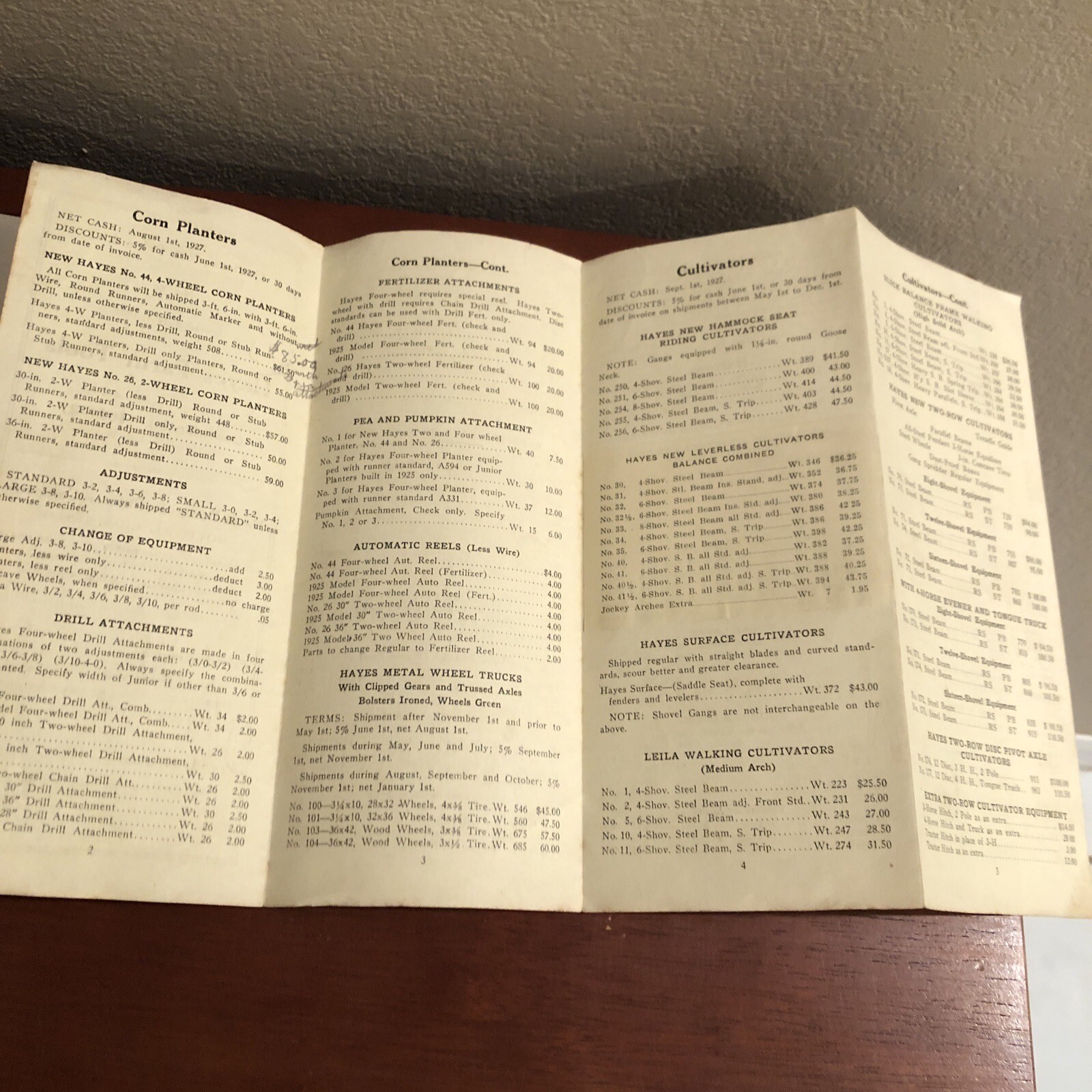 1926 HAYES FARMS TOOLS Dealer’s Price List No 56 ~ Pump ~ Galva, IL ~ AUTHENTIC!