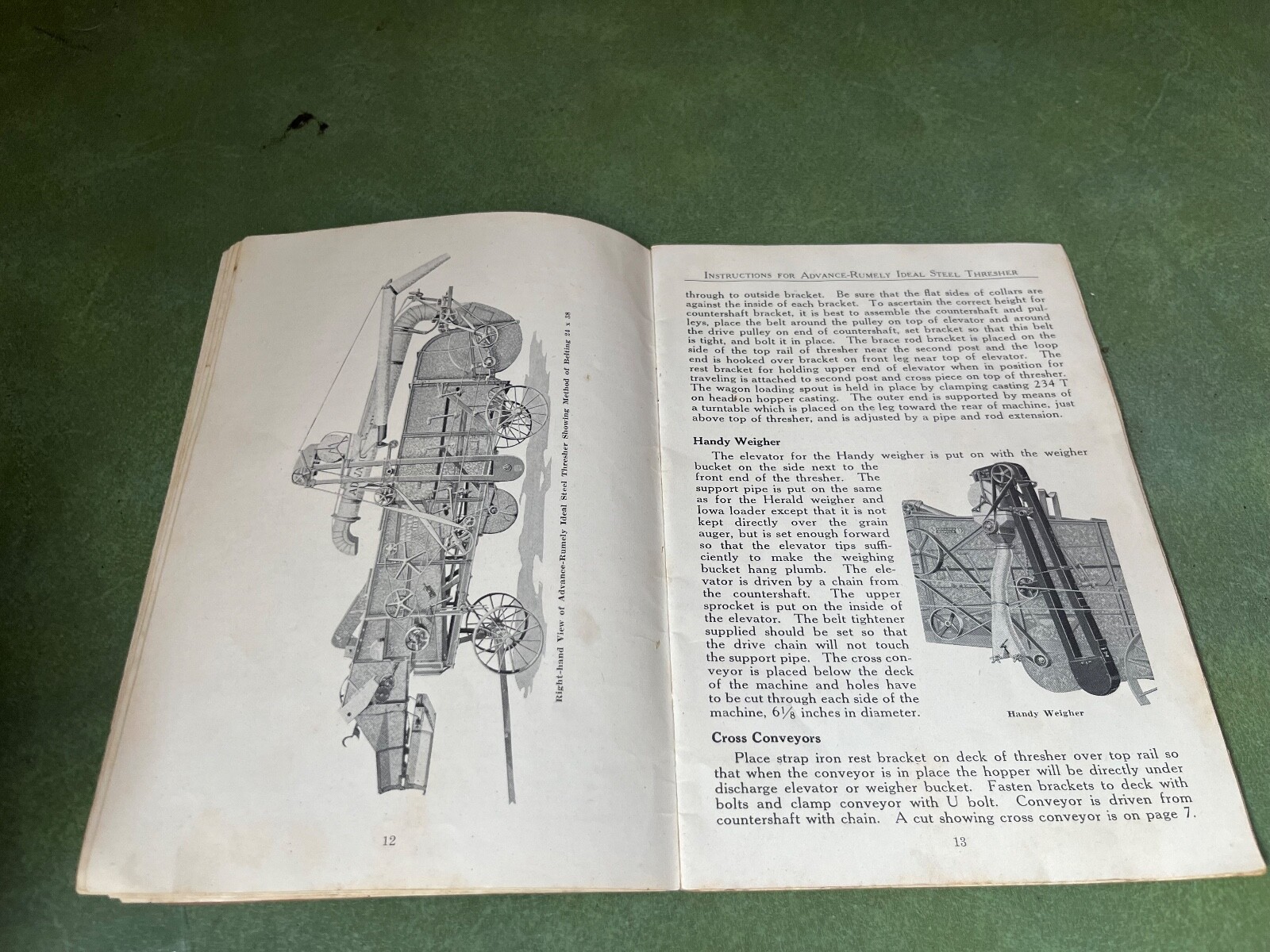 Original Rumley equipment Ideal Steel Threshers Operating Instructions