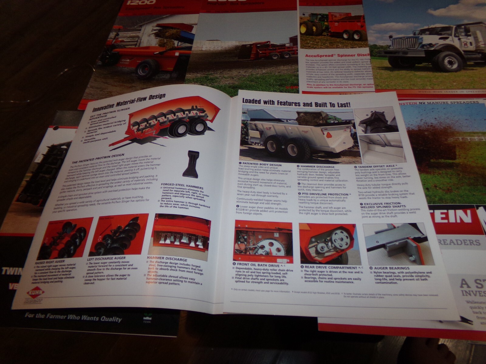 8-lot 2010’s manure spreader brochures in nice shape used
