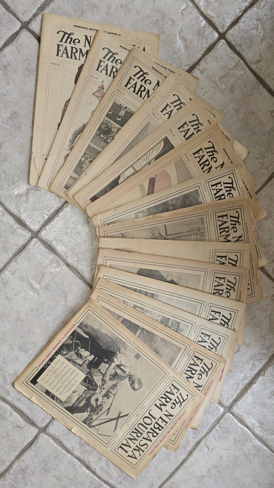 14 Lot/Rare 1923-1924 Nebraska Farm Journals-Capper Farm Press-Vintage Color Art