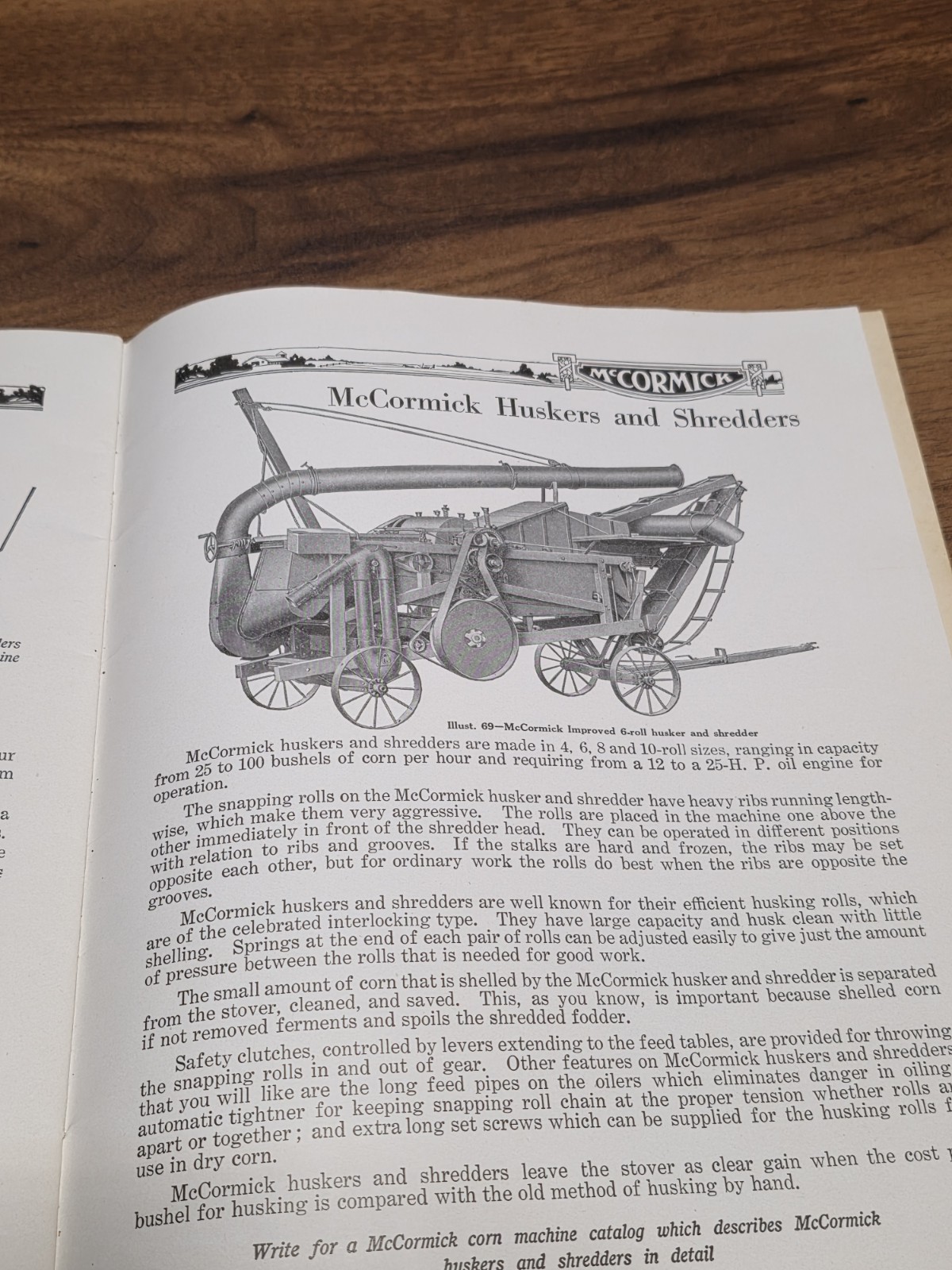 Early 1900s McCormick Tractor Catalog Brochure A-10-G Very Nice!!