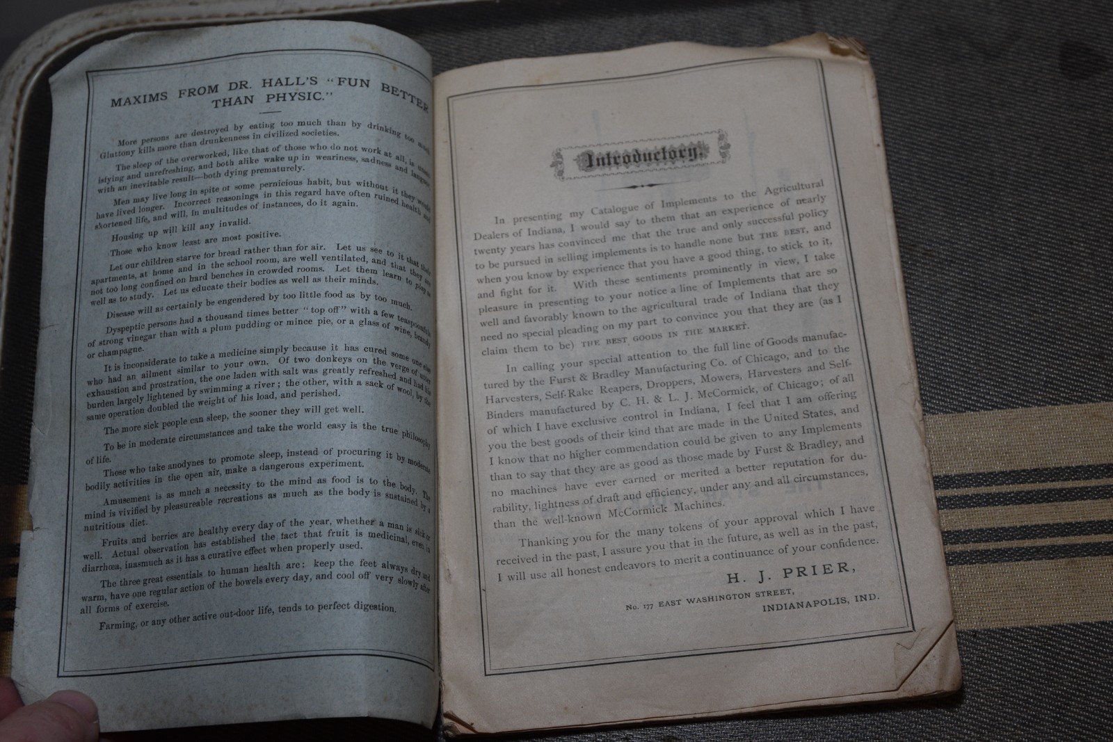 1878 H.J Prier McCORMICK’S Farming Implements CATALOGUE Illus Original Complete