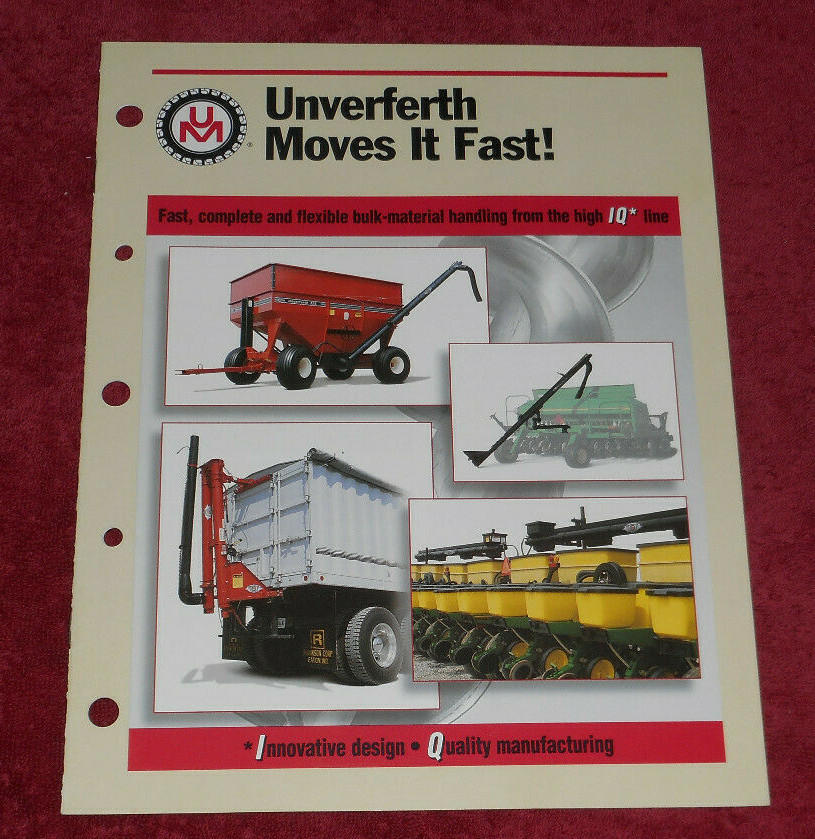 2003 Unverferth Agricultural Handling Brochure Augers Drill Fills Conveyors etc