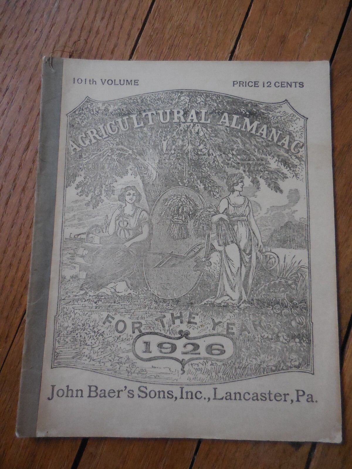 2 Vintage Agricultural Almanacs, Lancaster, PA 1923, 1926, John Baer’s Sons