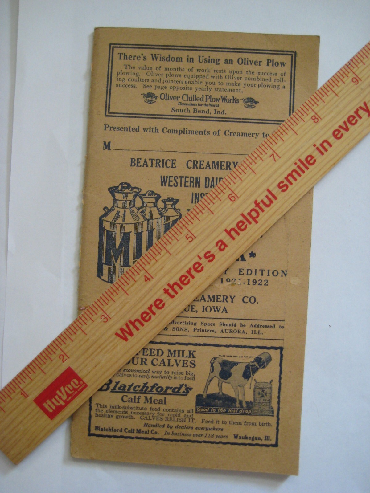 1921 Booklet Beatrice Creamery Dubuque Iowa, Ads Worthington Gas Engine Case ETC