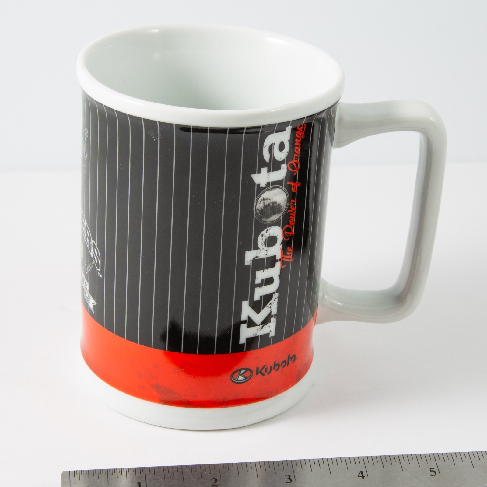 RARE Kubota “Power of Orange” Ceramic Mug Series 2 Black/Orange Choko Authentics