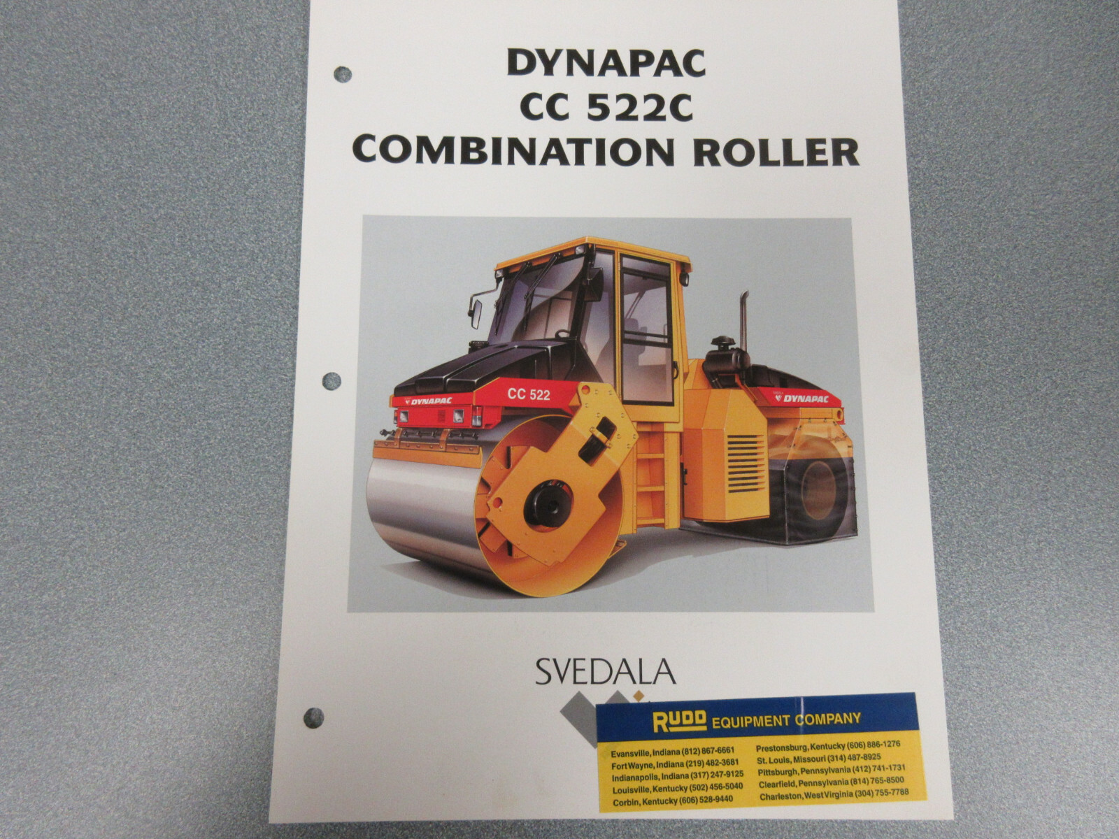 Dynapac CC 522C Roller Compactor Brochure 2 Page