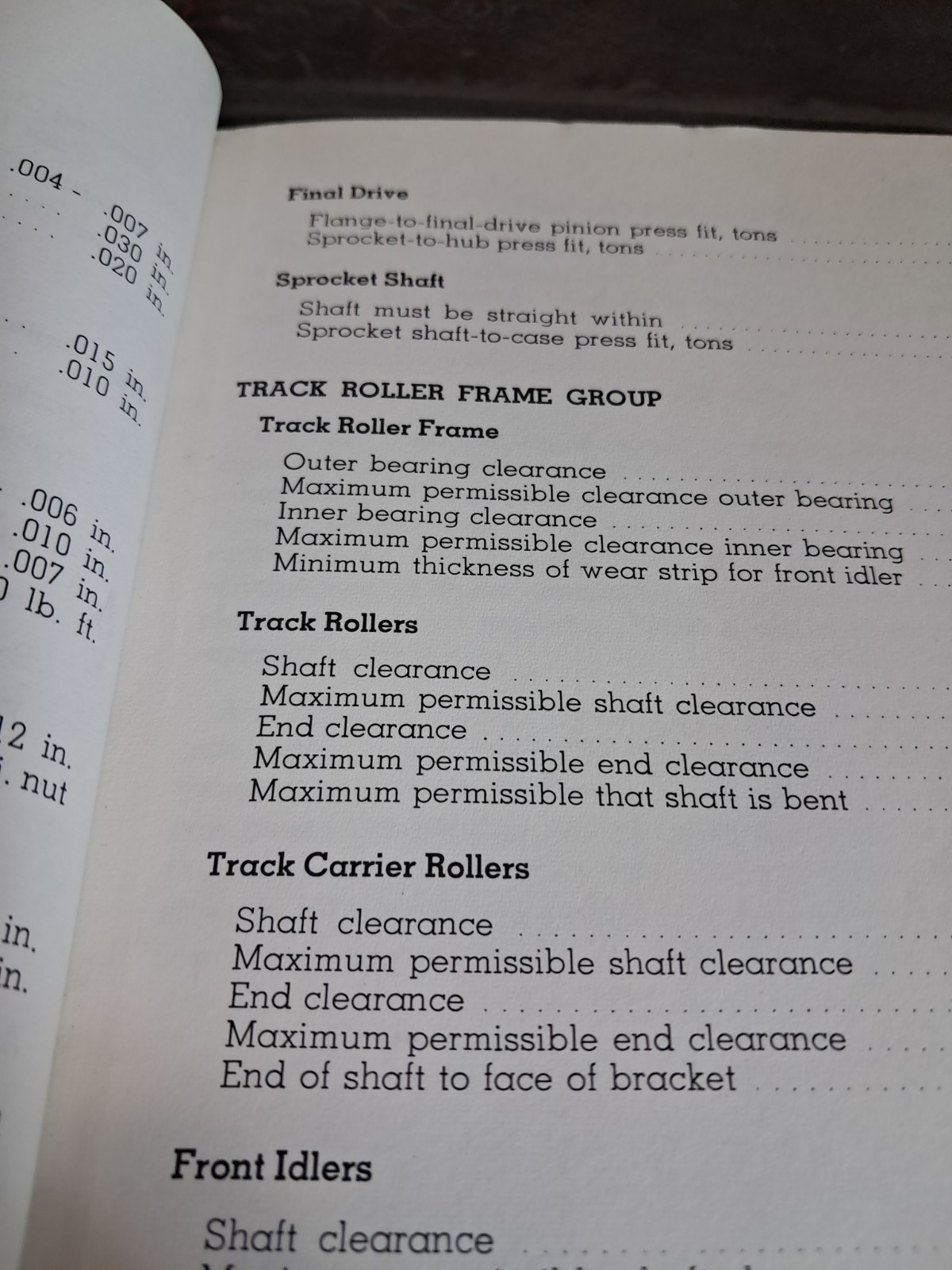 Caterpillar Servicemen’s Reference Book D8 1H 8R 13A Tractor Repair Manual Q30