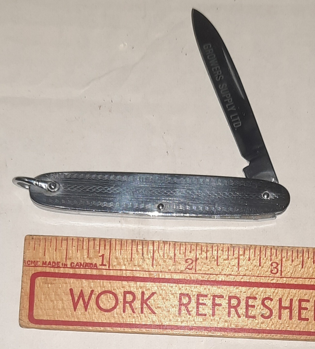 Vintage Advertising Pocket Knife Tractor Dealership Growers Supply LTD.
