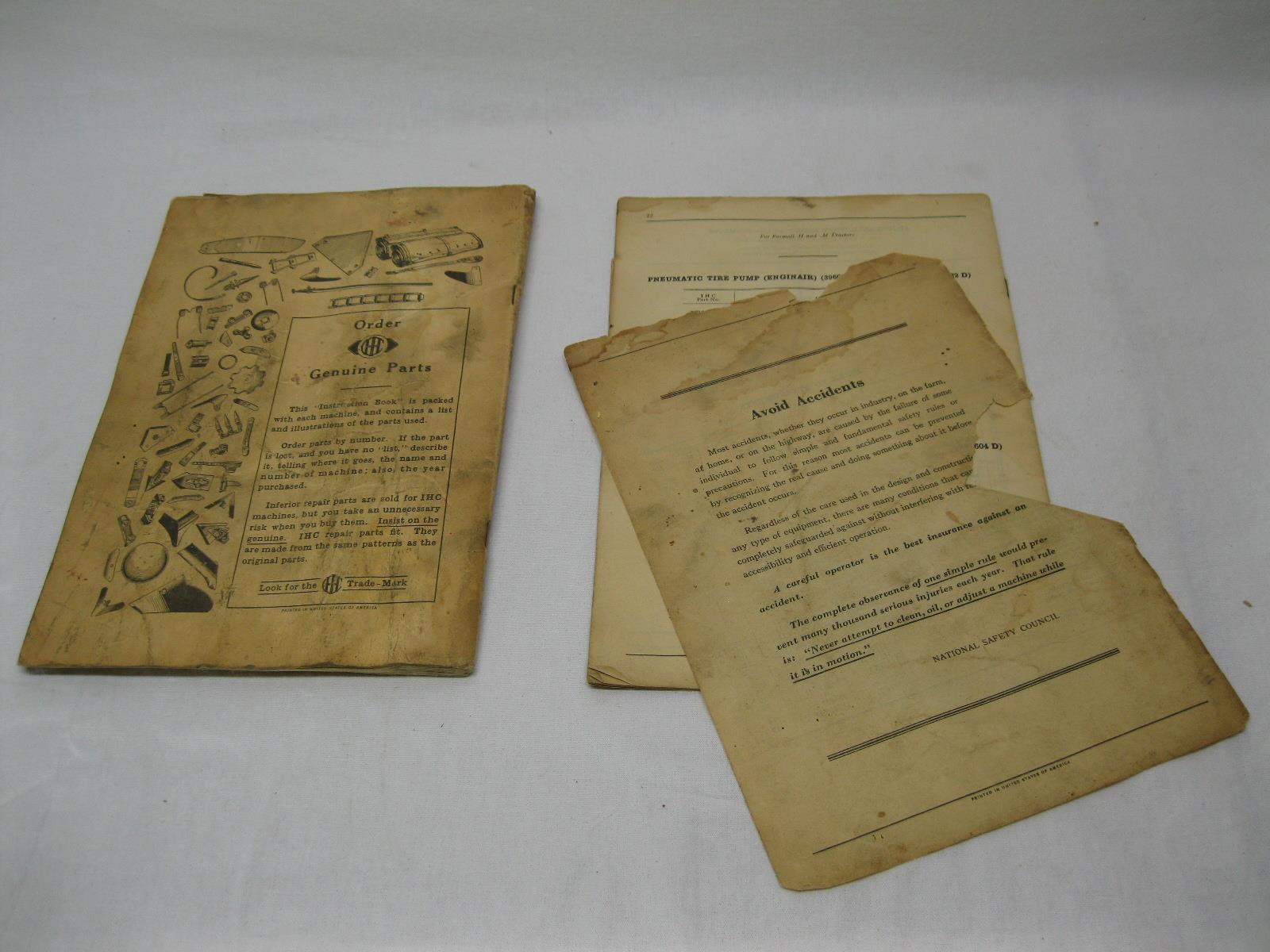 Original 1940 McCORMICK DEERING Instruction Manual FARMALL CULTIVATOR HM-221