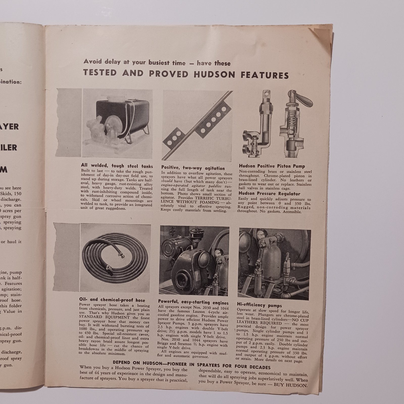 Vintage Mailer Hudson Peerless Power Sprayers Fred L Cyr Implements Crookston MN
