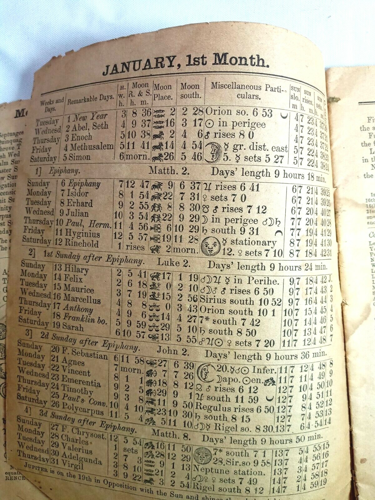 Vintage 1884 John Bear Baer’s Agricultural Almanac Lancaster, PA Antique Farmers