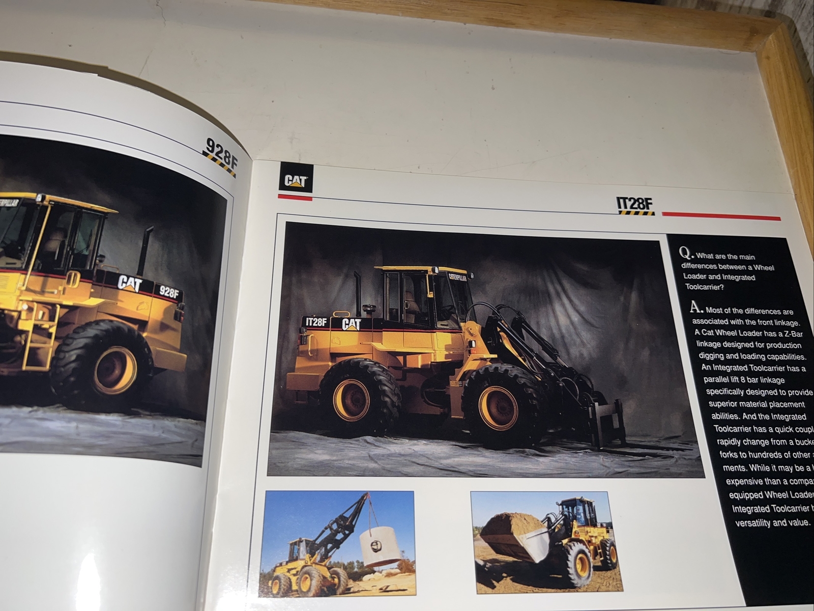 Cat F Series Wheel Loader Sales Brochure Caterpillar 1993 10 Pages DF