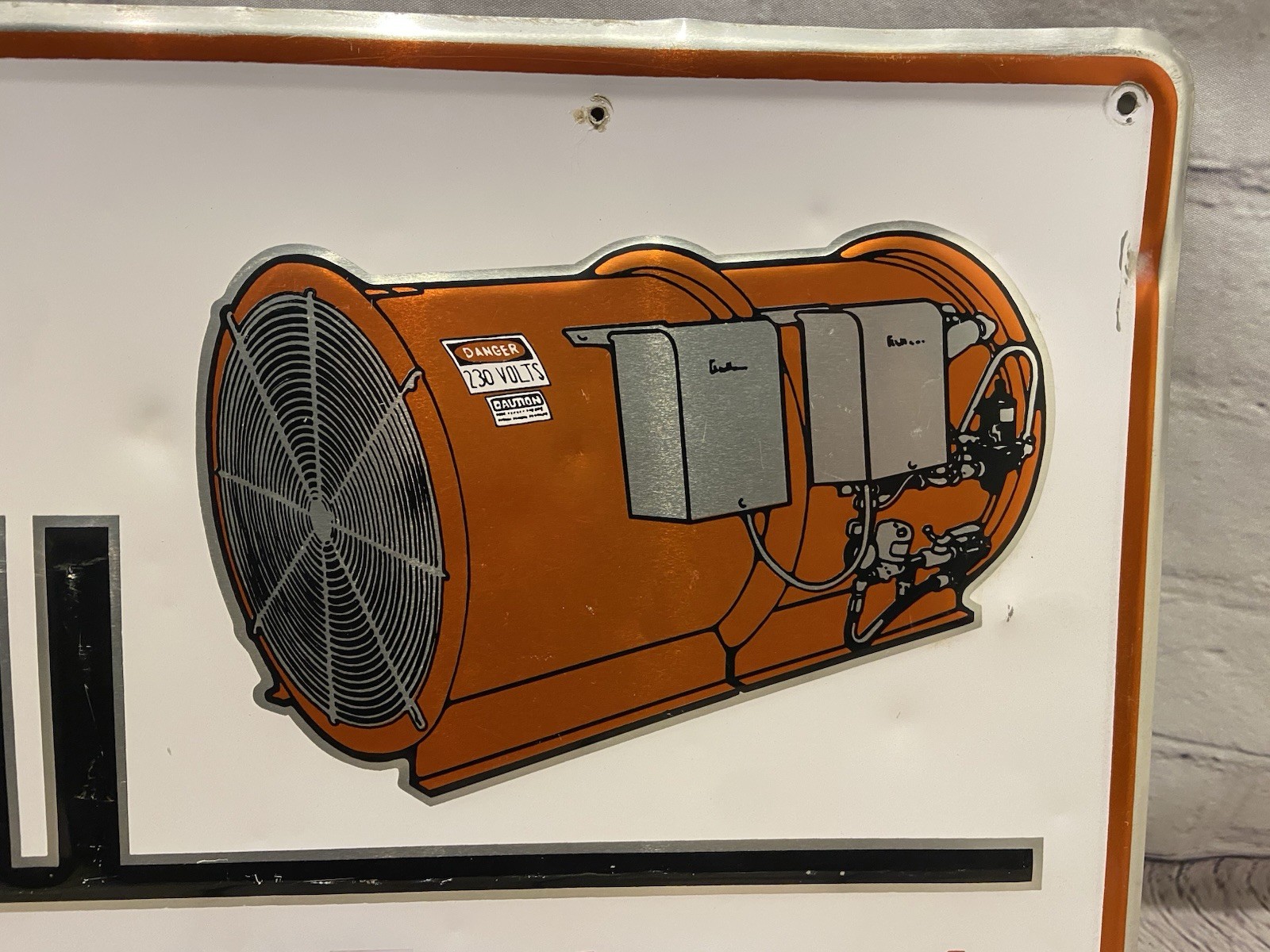 Caldwell Drying And Aeration Sign Farming Agriculture Tin Metal