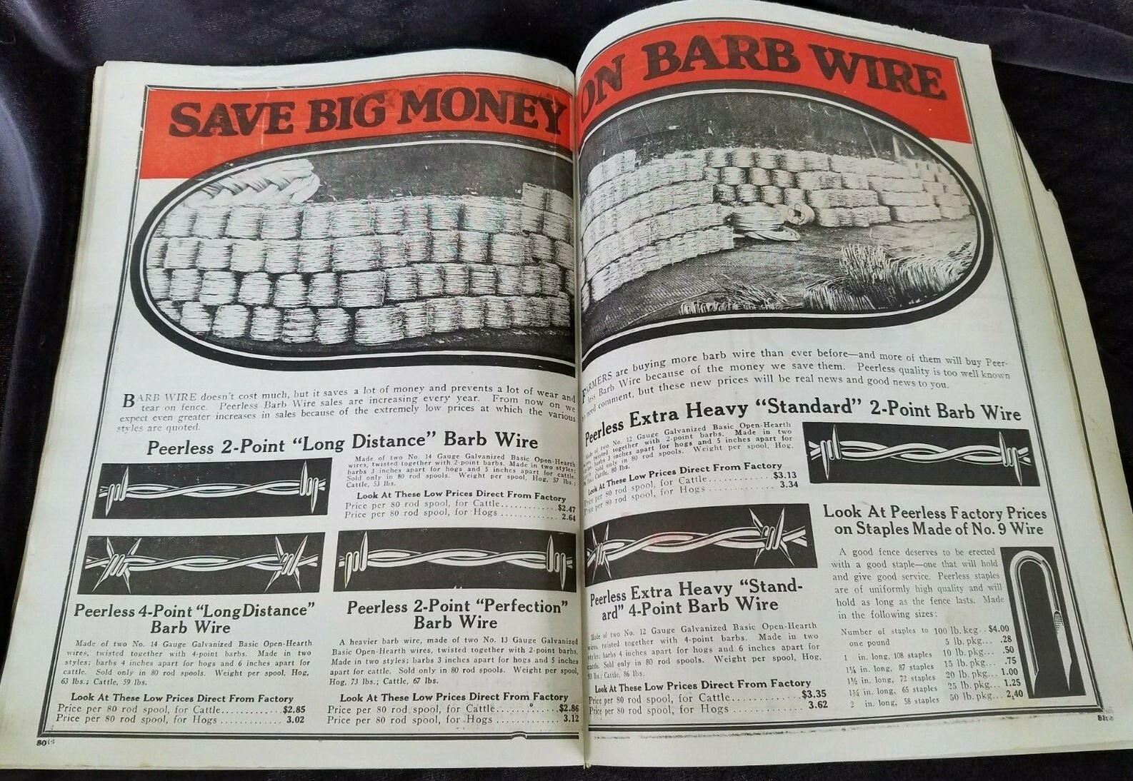 1922 Catalog PEERLESS Wire & Fence Co Cleveland OH Posts Roofing Paint Factories