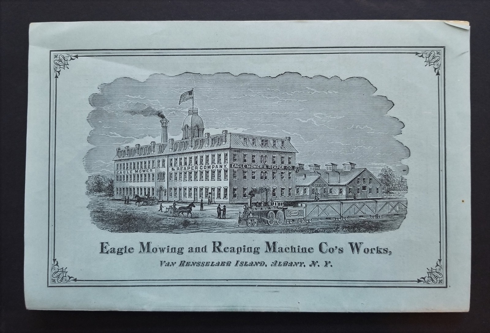 1877 antique EAGLE MOWERS CATALOG agriculture Wm Anson Wood oldtown me BACHELDER