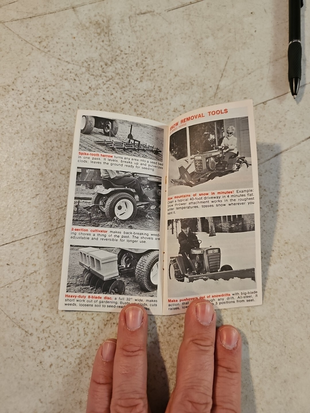 Vintage 1970’s Wheel Horse Pocket Size Sales Brochure