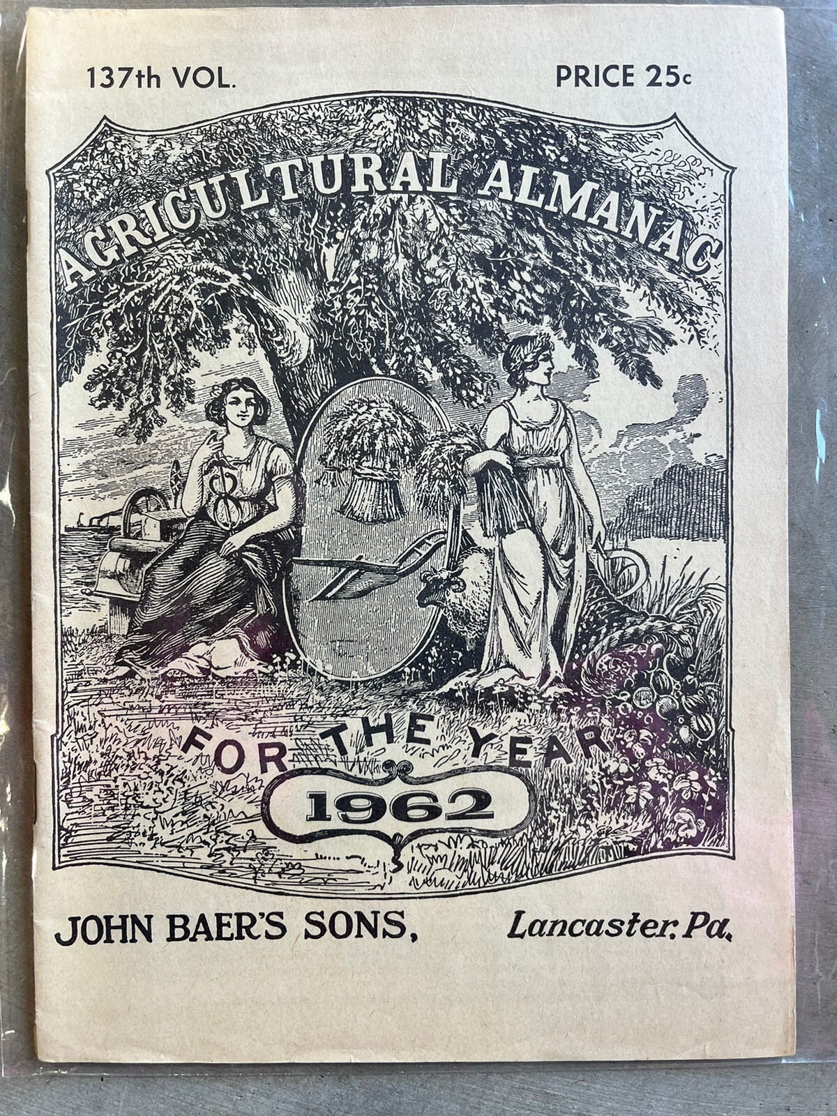 VINTAGE FARMERS AGRICULTURAL ALMANACS, BAER’S LANCASTER PA 1962