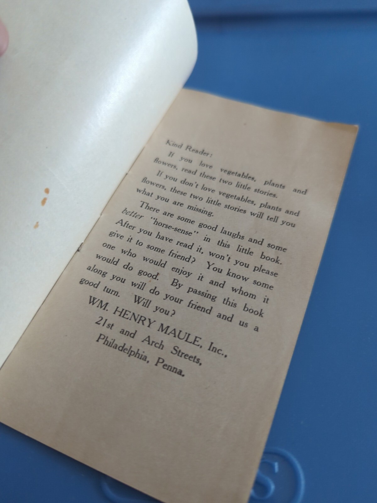 Early Wm. Henry Maule Inc. Diary Of Amateur Gardener Booklet Advertising