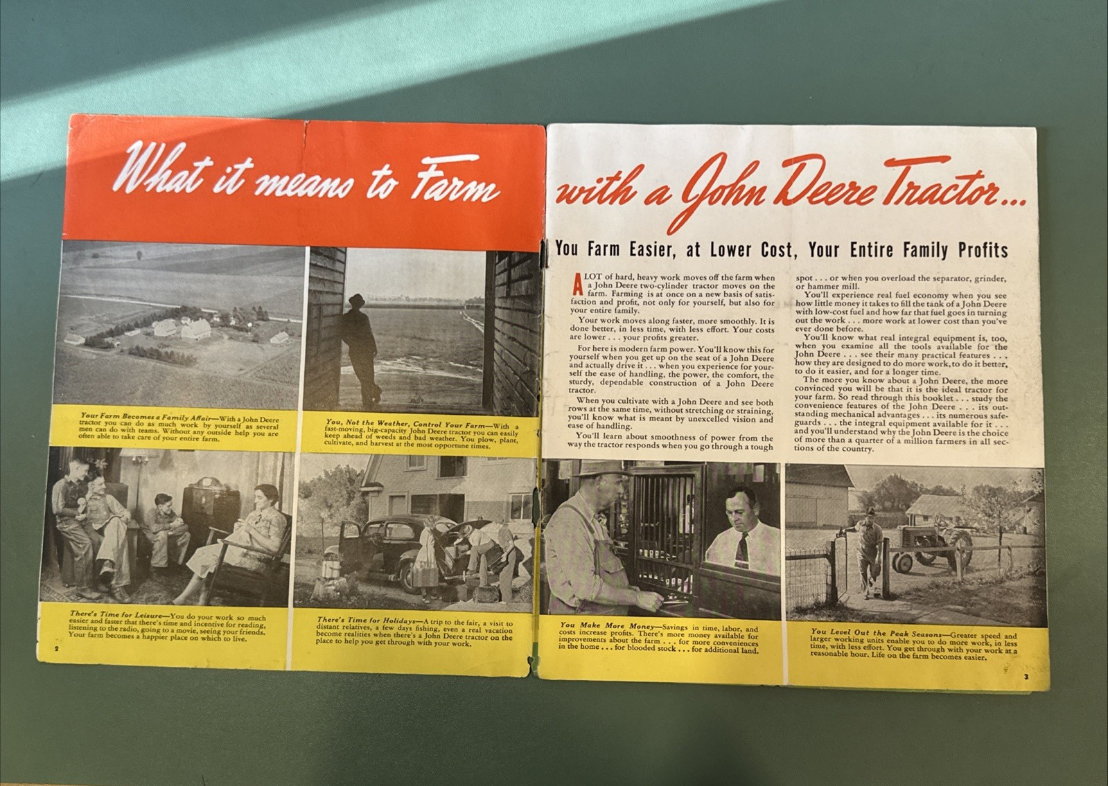 John Deere A B G H Tractor For 1941 Brochure A-456-45-3 ?1941