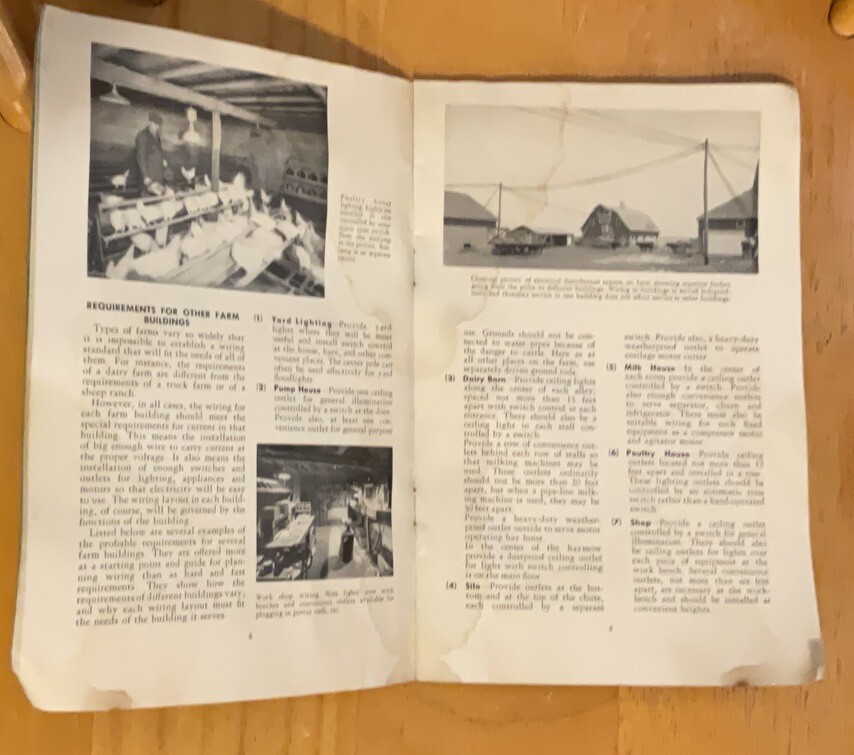 VINTAGE 1940”S FARM WIRING HANDBOOK ,WIRING ON FARMS GENERAL ELECTRIC