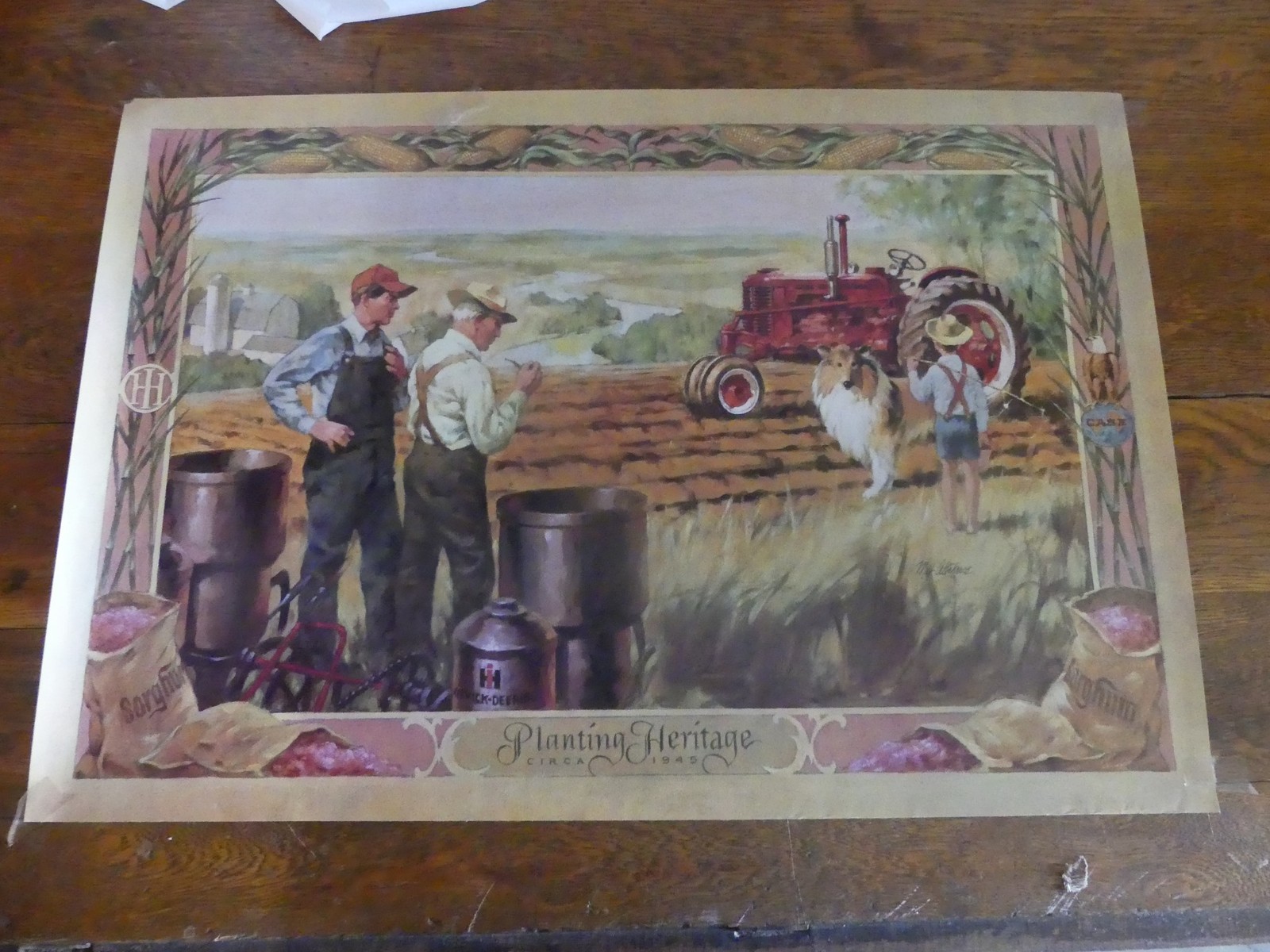 IH McCormick Deering Case 16½” x 24″ Poster Planting Heritage – CIRCA 1945