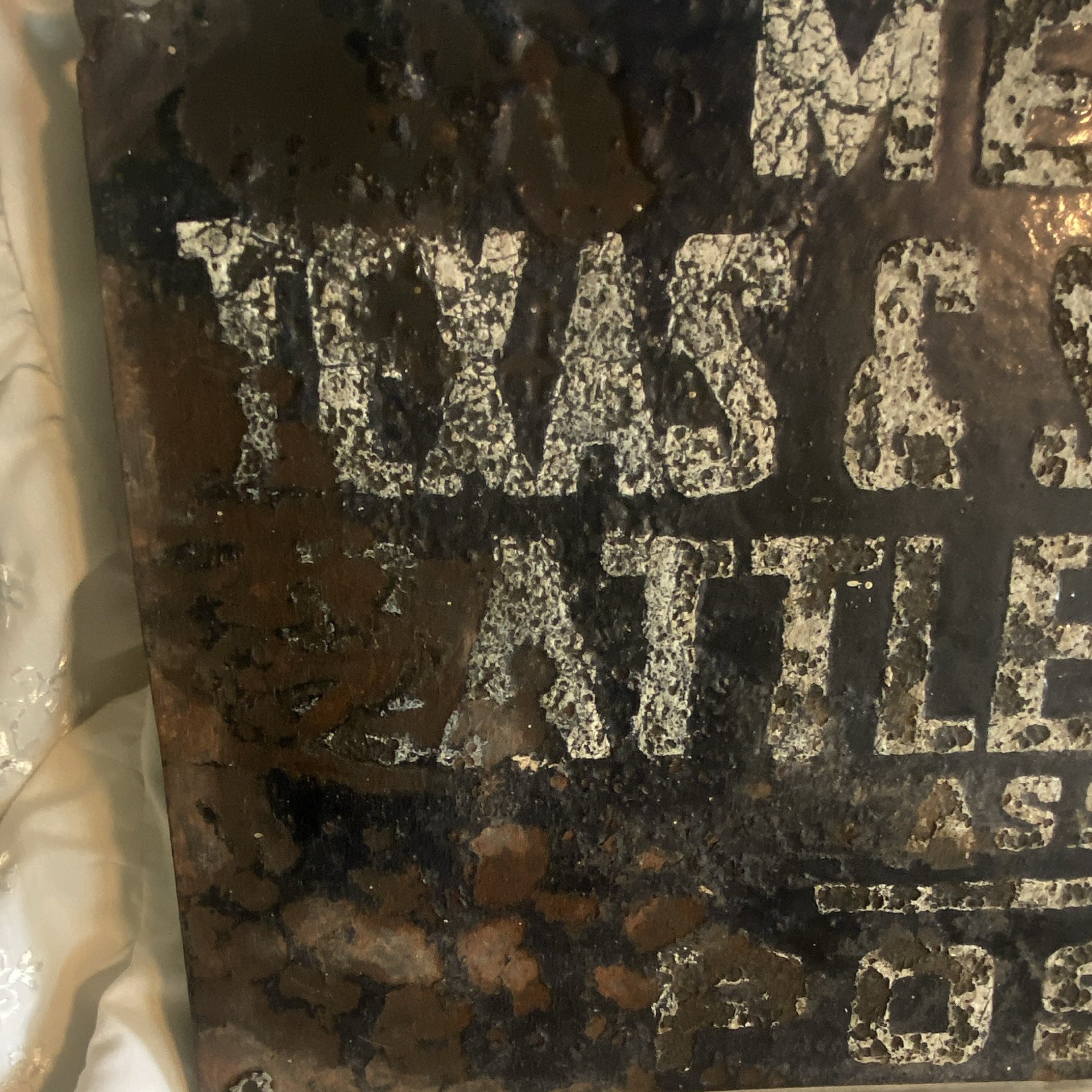 Texas & Southwestern Cattle Raisers Ass’n Member Posted Metal Sign, Black/White