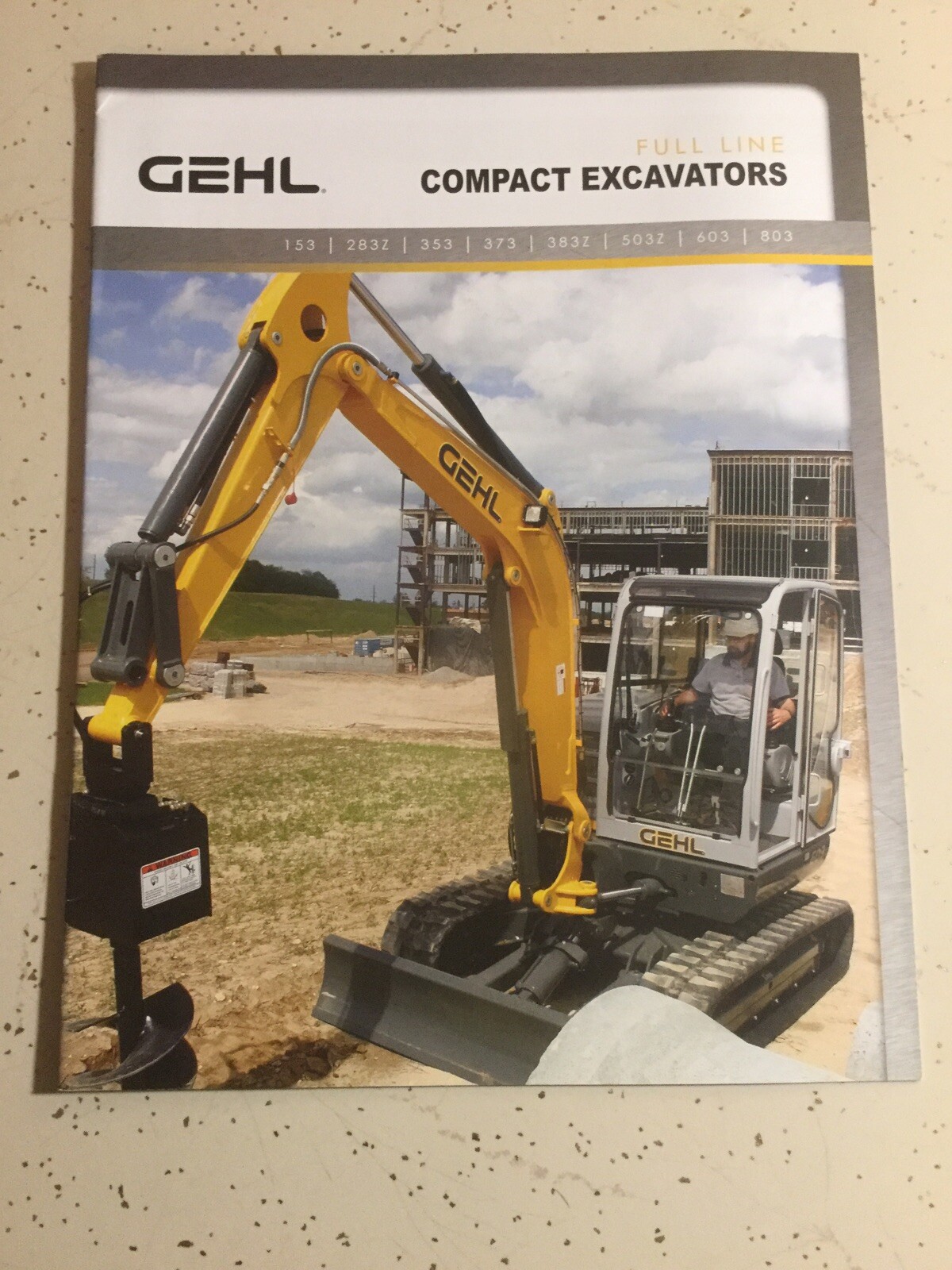 GEHL FULL LINE COMPACT EXCAVATORS 12 PAGES 2011 Sales Brochure