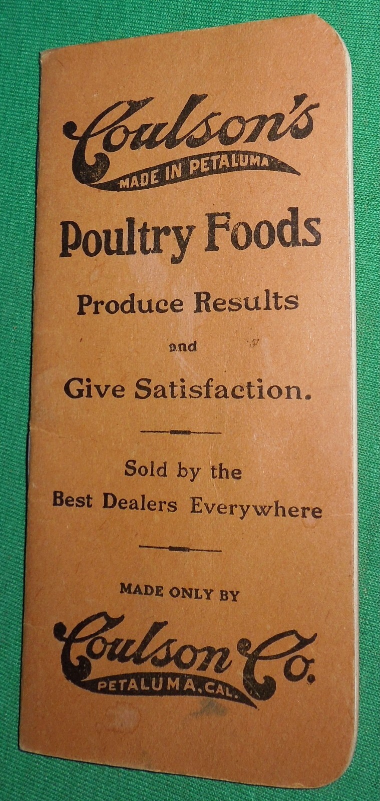 Antique Farm & Livestock Themed Advertising Calendar Memo Booklets x3, 1917-1948