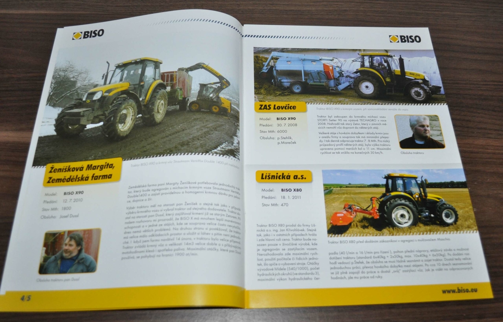 Biso Tractor X Tiger 2011 Model Range Specification Brochure Prospekt